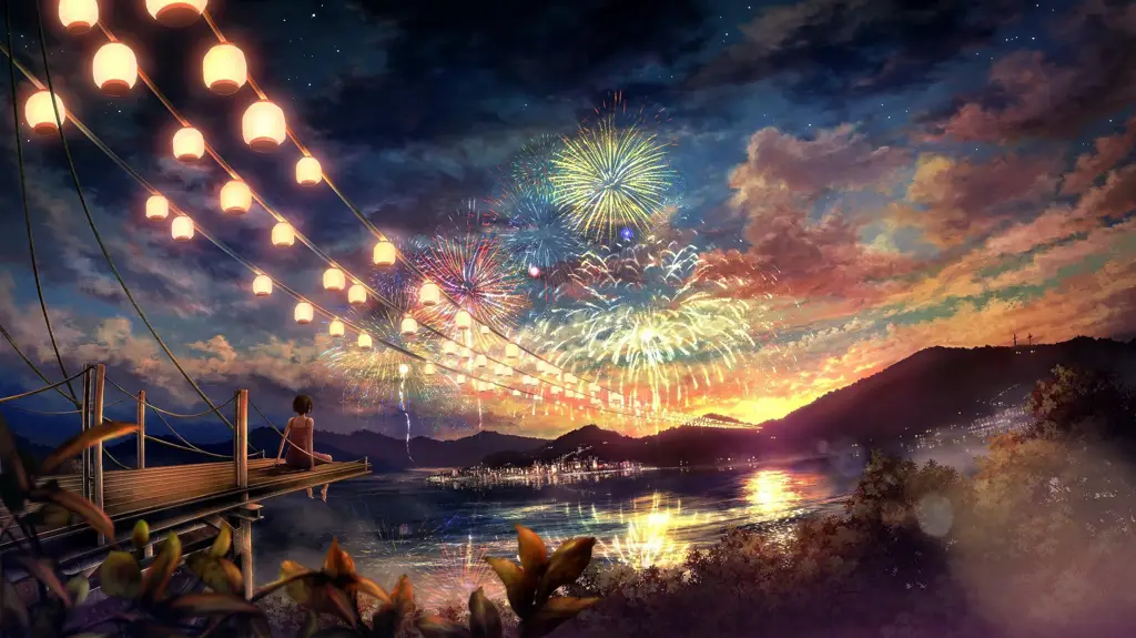 Wallpaper Pemandangan Anime Gambar pemandangan anime beresolusi tinggi