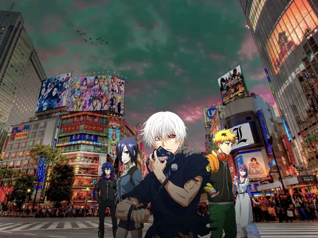 Keindahan Kota Malam Wallpaper kota anime gelap yang futuristik