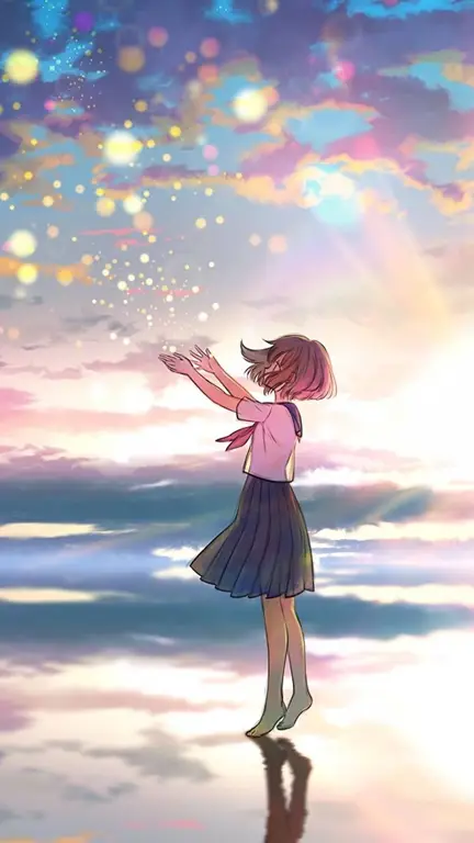 Wallpaper anime dengan tema cewek dan estetika Wallpaper anime cewek estetis