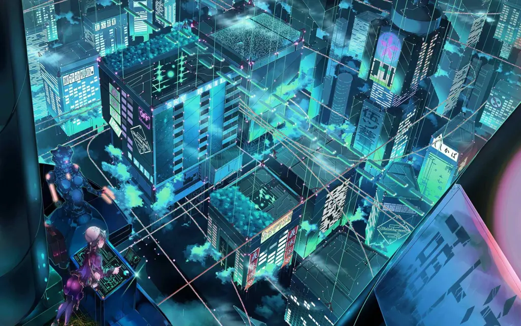 Pemandangan Kota Anime 3D Wallpaper 3D pemandangan kota anime yang menakjubkan