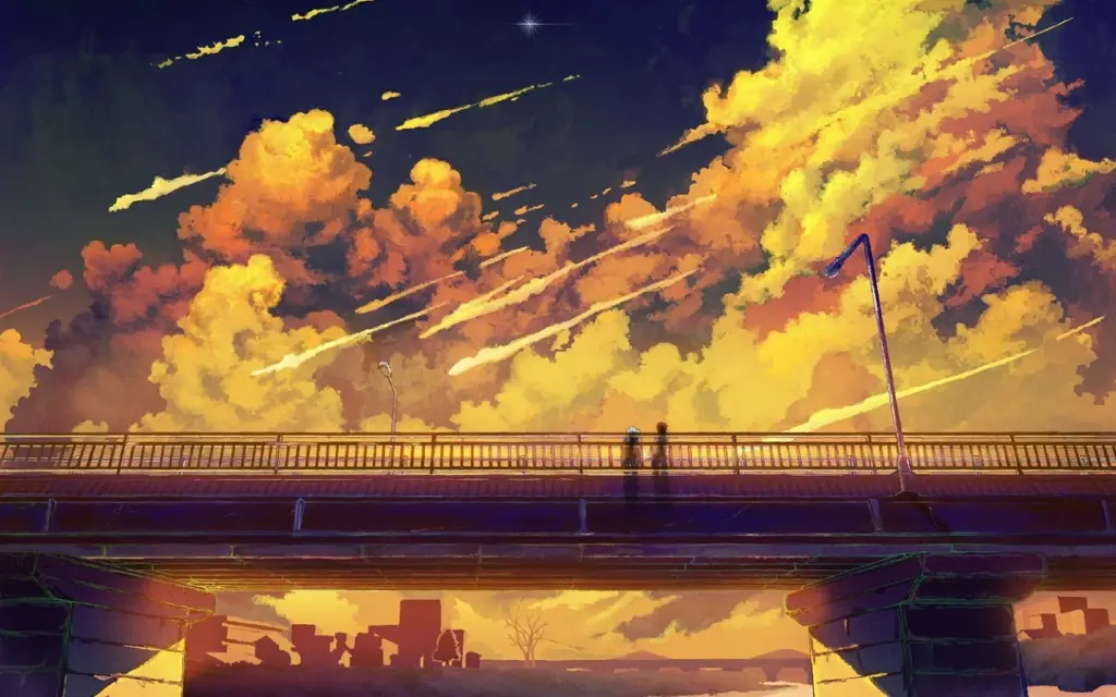 Wallpaper Pemandangan Anime Gambar pemandangan anime