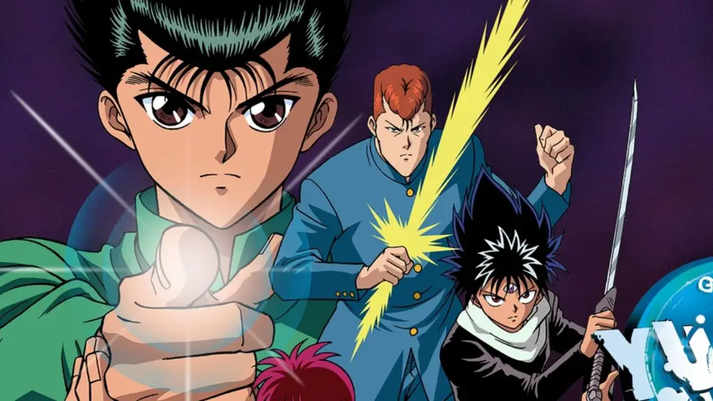 Pertarungan Sengit di Dunia Roh Gambar adegan pertarungan di Yu Yu Hakusho
