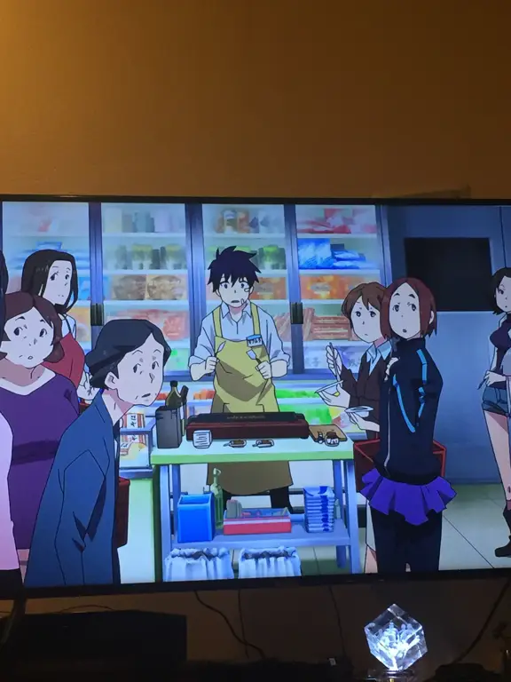 Momen Menonton Anime Bersama Berbagai karakter anime menonton anime bersama