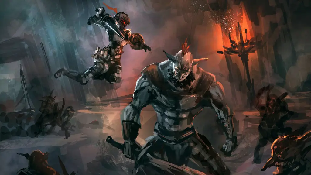 Pertempuran Sengit Goblin Slayer Adegan pertempuran Goblin Slayer yang intens
