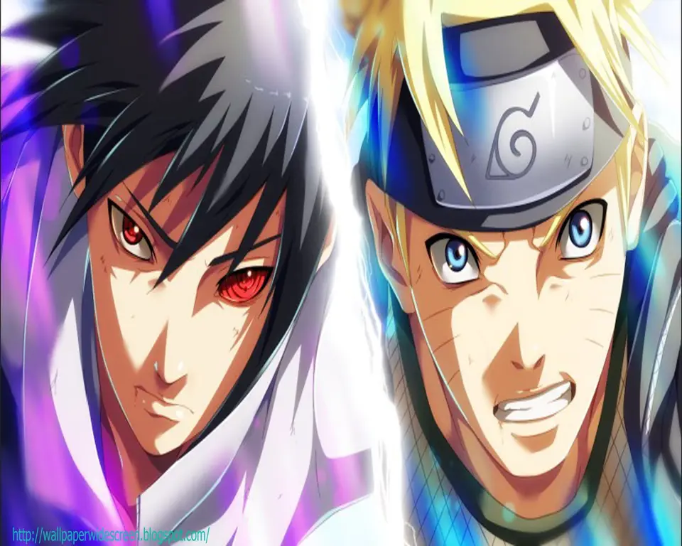 Pertarungan Epik Naruto vs Sasuke Gambar Naruto dan Sasuke bertarung