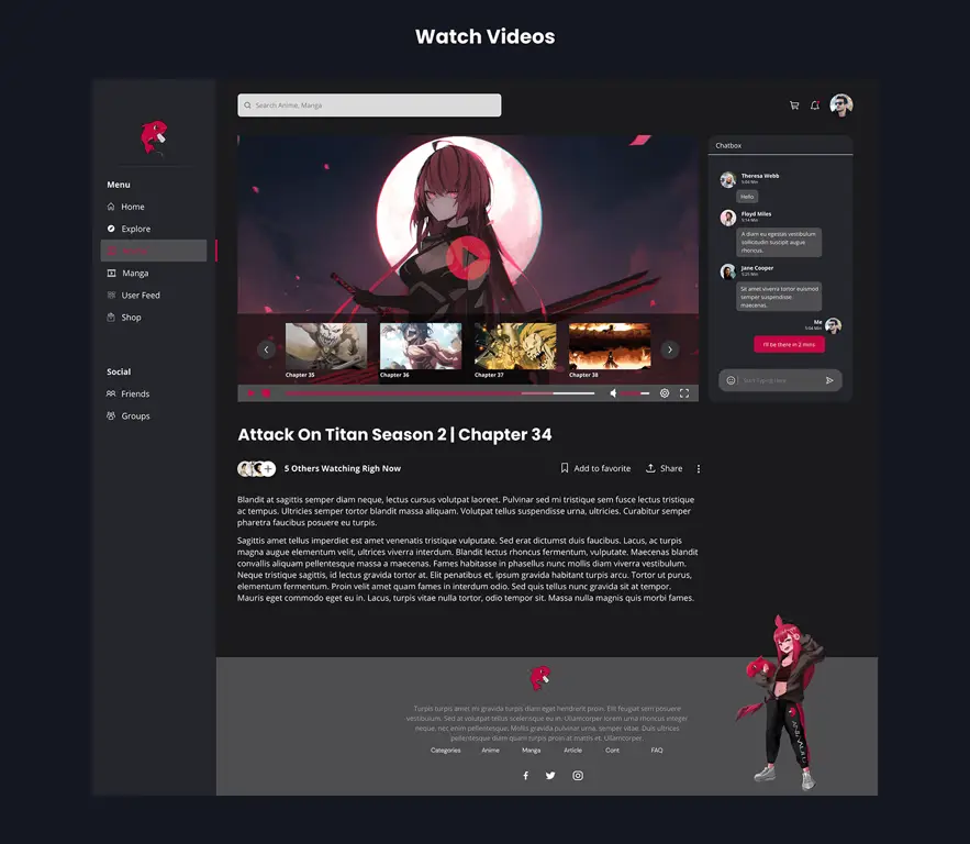 Antarmuka Platform Streaming Contoh antarmuka platform streaming anime