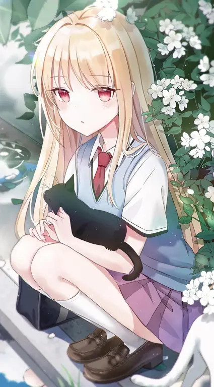 Karakter utama anime Amai Choubatsu Seorang gadis anime yang menjadi hewan peliharaan